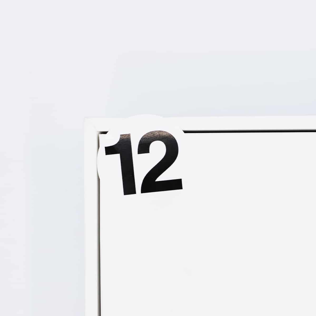 Number 12 Stickers Black/White 1.5" Round Quantity 500 Number 12 Stickers Black/White 1.5" Round Quantity 500