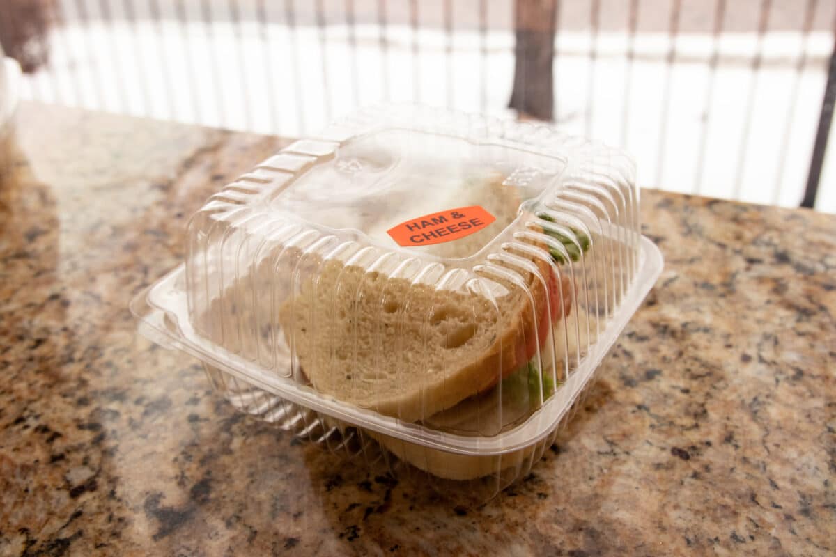 Fluorescent Orange Deli Stickers