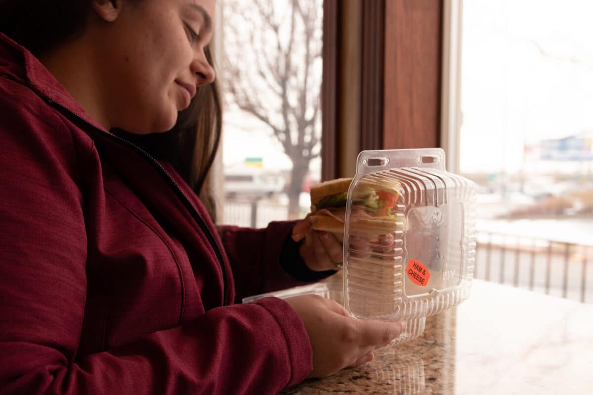 Fluorescent Orange Deli Stickers