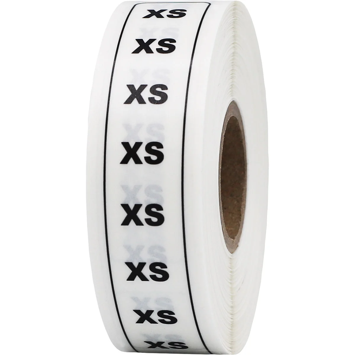 Stylish Ultra Clear and Black Size Strip Labels | 0.75" x 5" QTY 125 Stylish Ultra Clear and Black Size Strip Labels | 0.75" x 5" QTY 125