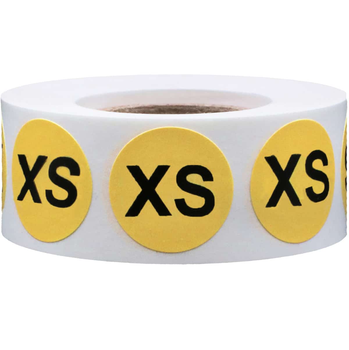 Yellow Round Size Stickers For Shirts QTY 500