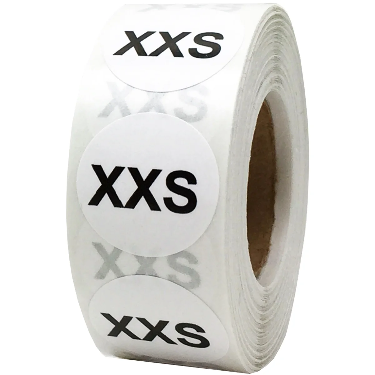 Black/White Round Standard Size Stickers for Shirts QTY 500