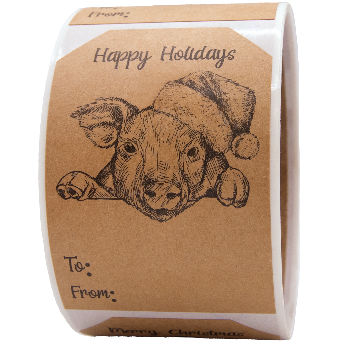 Christmas Farm Animals Adhesive Gift Tags QTY 100 Christmas Farm Animals Adhesive Gift Tags QTY 100