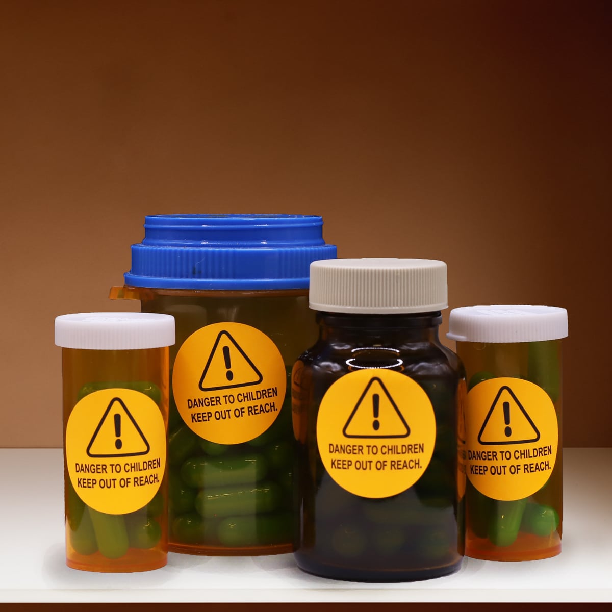 State of Connecticut Opioid Warning Label | 1.25 Inch Round QTY 500 State of Connecticut Opioid Warning Label | 1.25 Inch Round QTY 500