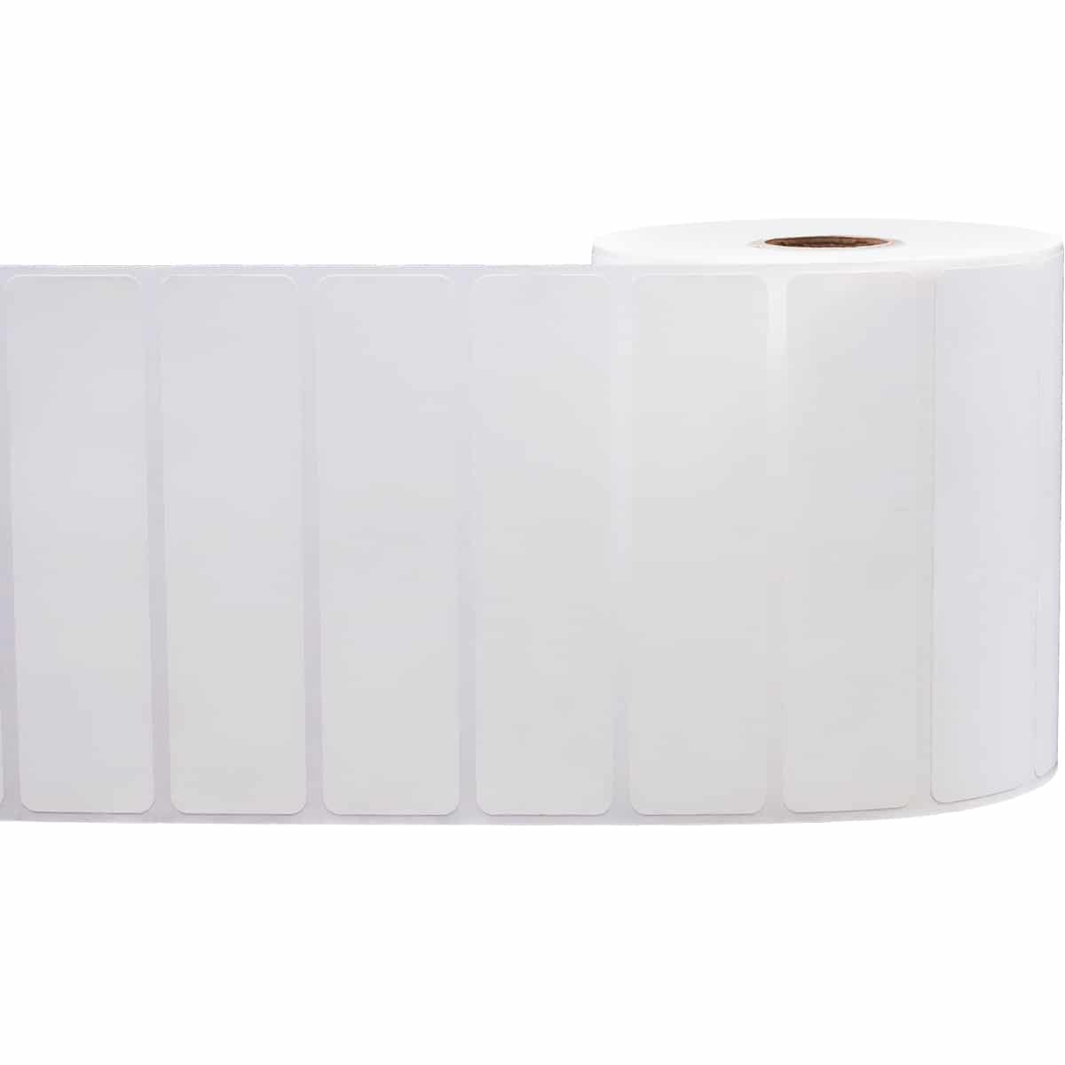 Direct Thermal Perforated White Labels | 1" Inch Core | 4" x 1" QTY 1375 Direct Thermal Perforated White Labels | 1" Inch Core | 4" x 1" QTY 1375