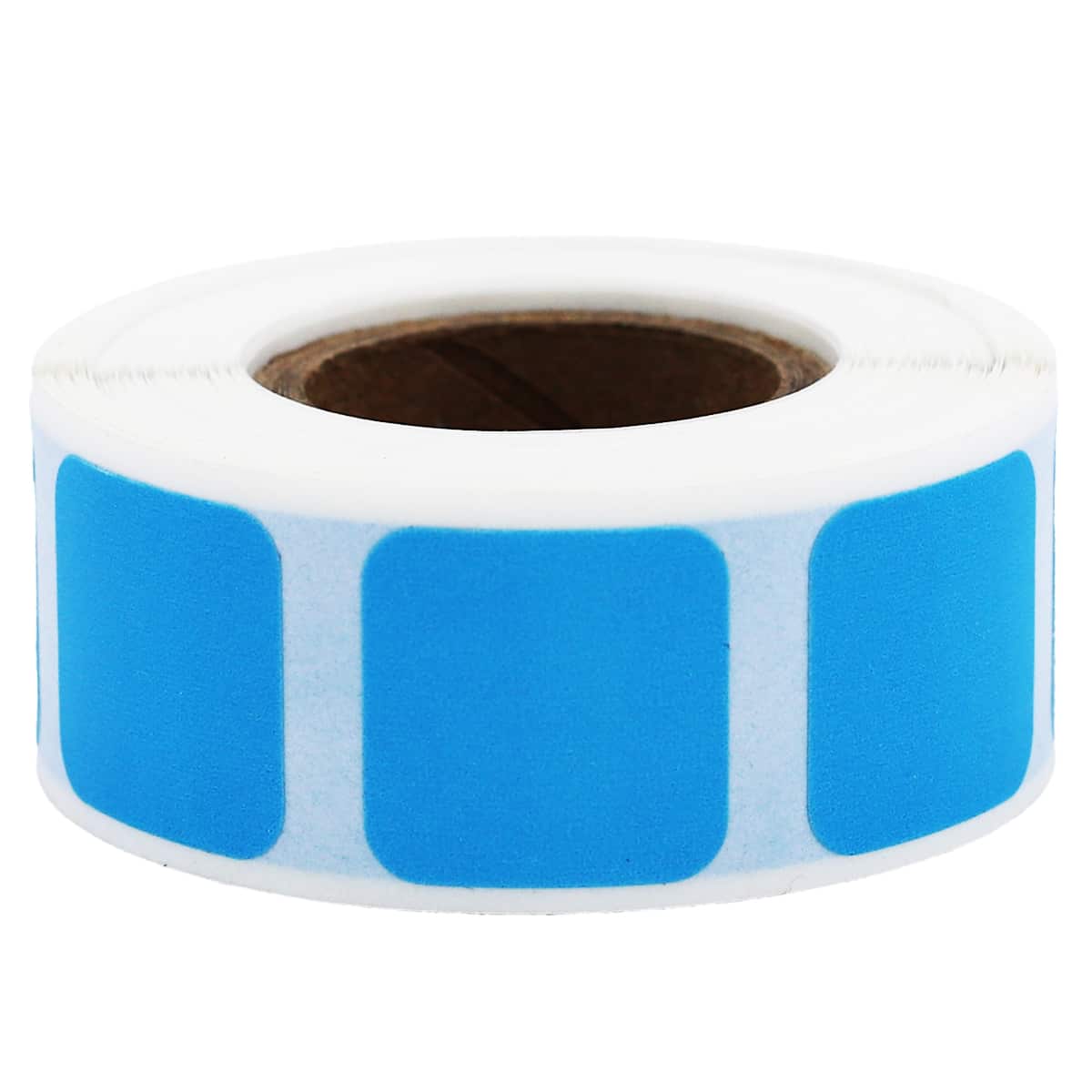 Light Blue Stickers 3/4" Square QTY 500