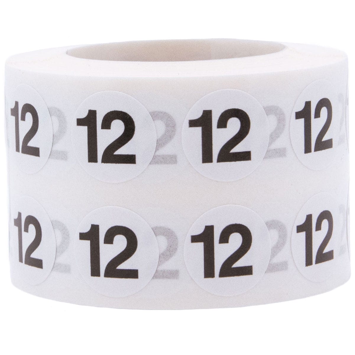 Small Number 12 Stickers 1/2" Round Quantity 1,000 Small Number 12 Stickers 1/2" Round Quantity 1,000