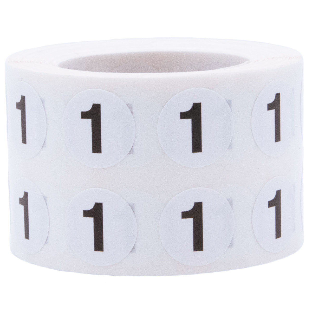 Small Number 1 Stickers 1/2" Round Quantity 1,000