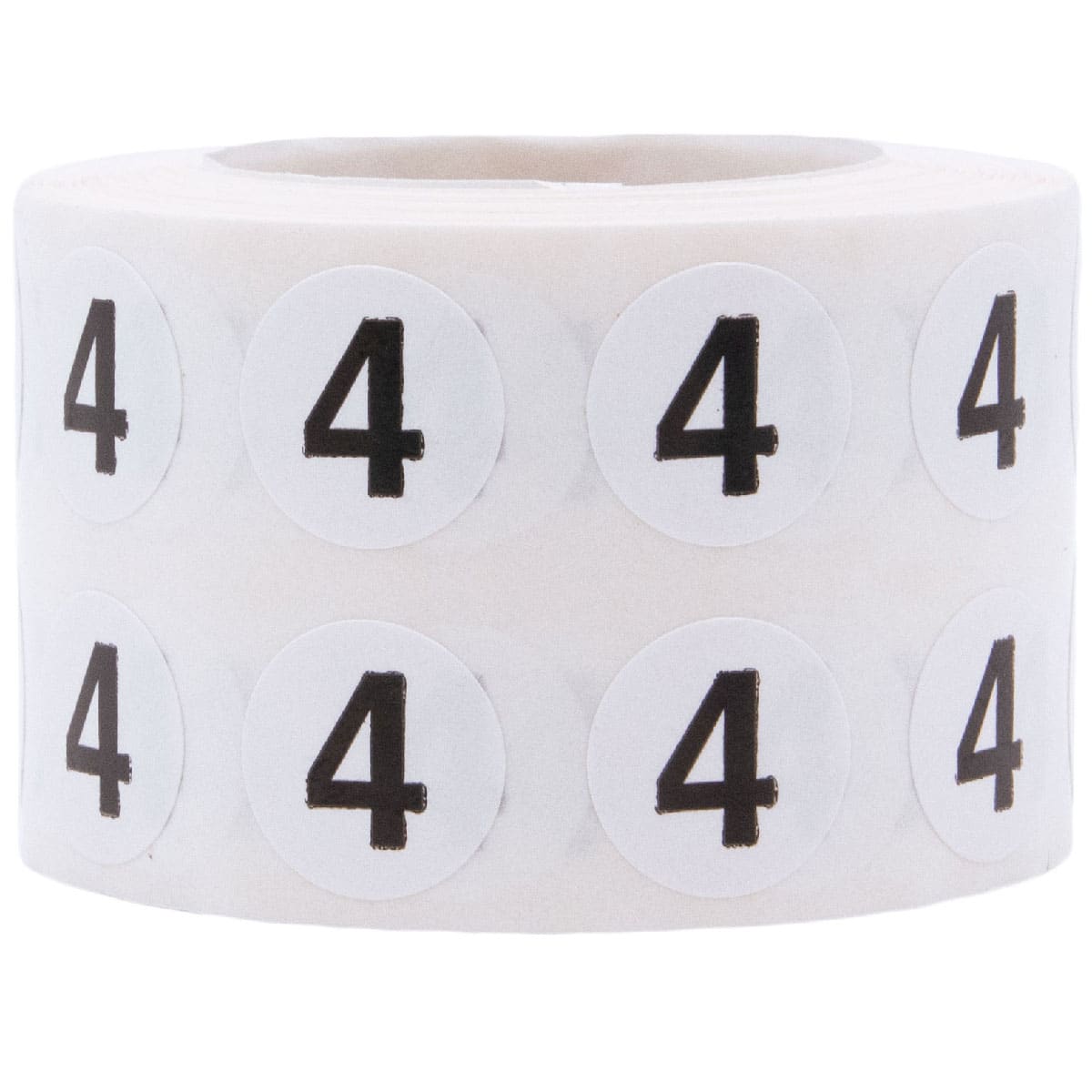 Small Number 4 Stickers 1/2" Round Quantity 1,000 Small Number 4 Stickers 1/2" Round Quantity 1,000