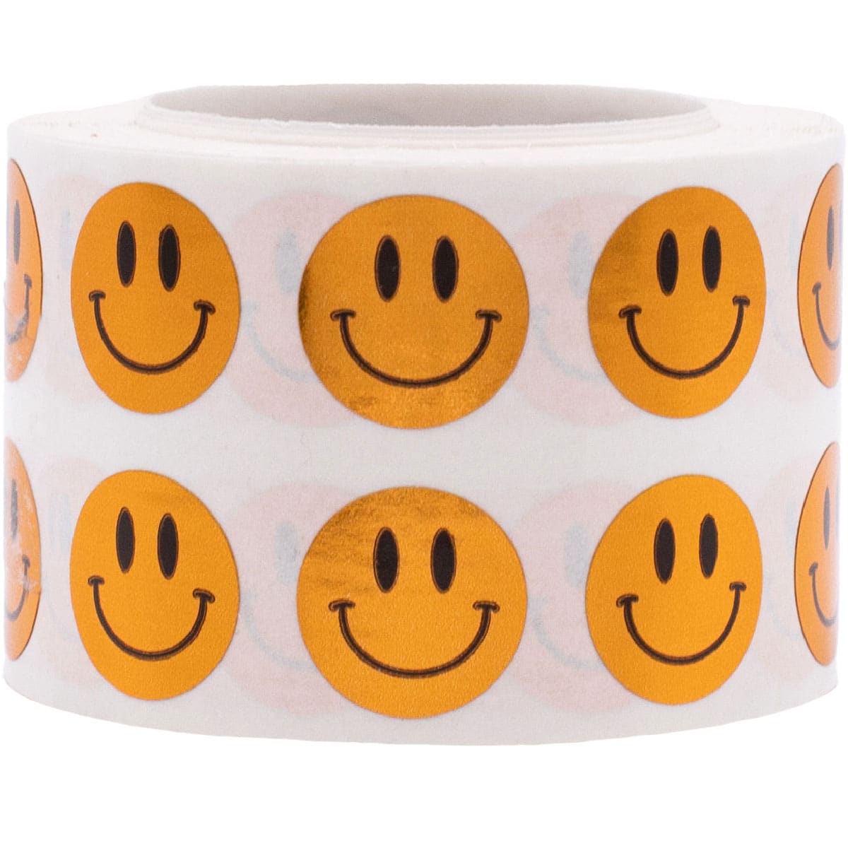 Small Metallic Bronze Smiley Face Stickers 1/2" QTY 500