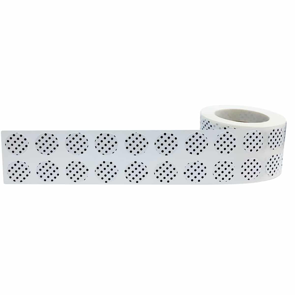 Polka Dot Stickers White With Black 1/2" Round QTY 1,000 Polka Dot Stickers White With Black 1/2" Round QTY 1,000