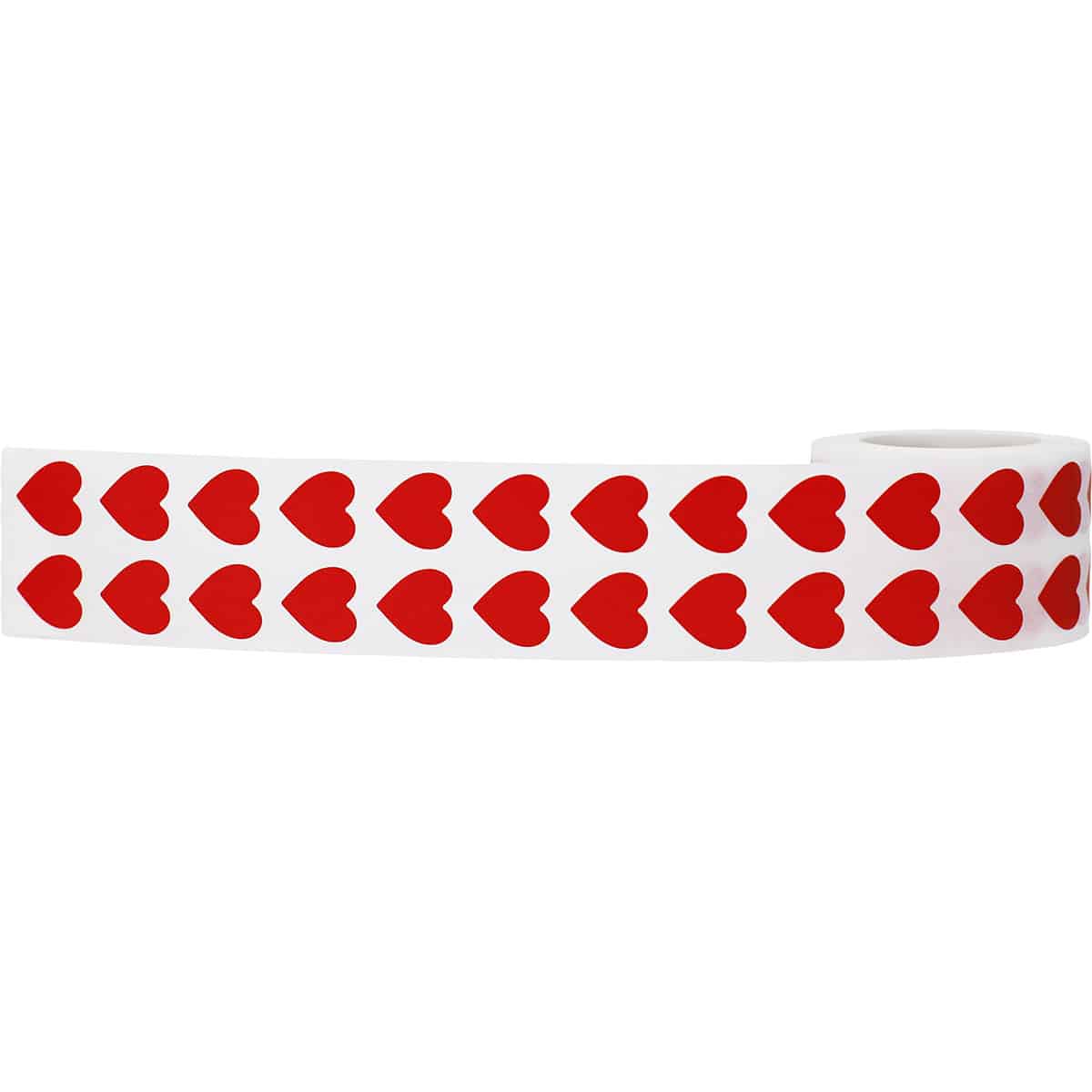 Small Red Heart Stickers 1/2" Wide Quantity 1,000