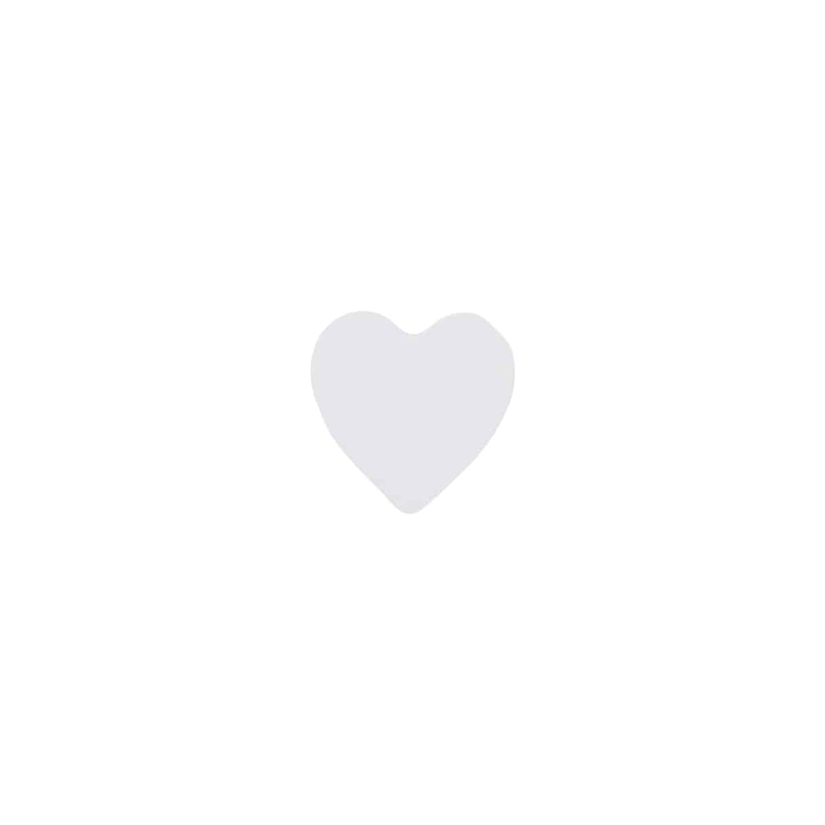 Small White Heart Stickers 1/2" QTY 1,000