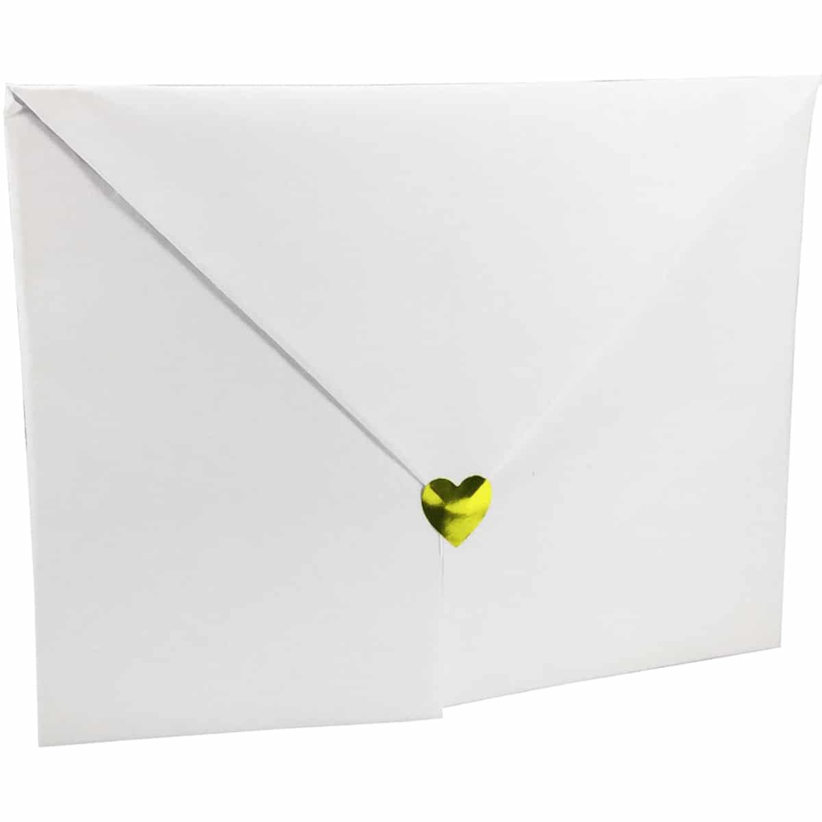 Small Metallic Gold Heart Stickers 1/2" QTY 1,000