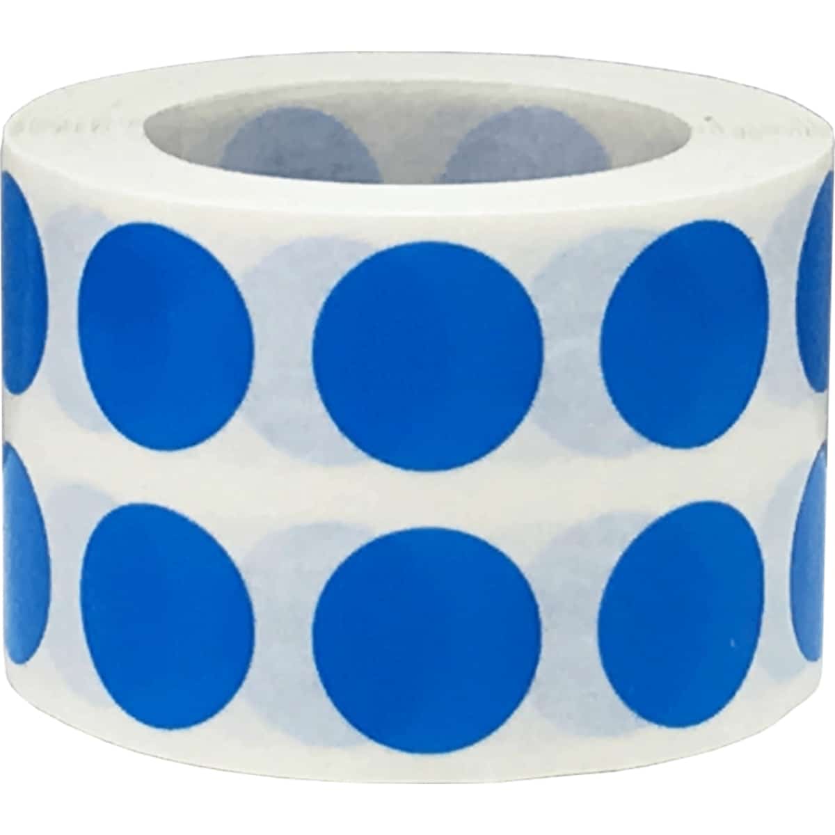 Transparent Blue Dot Stickers 1/2" Round QTY 1,000
