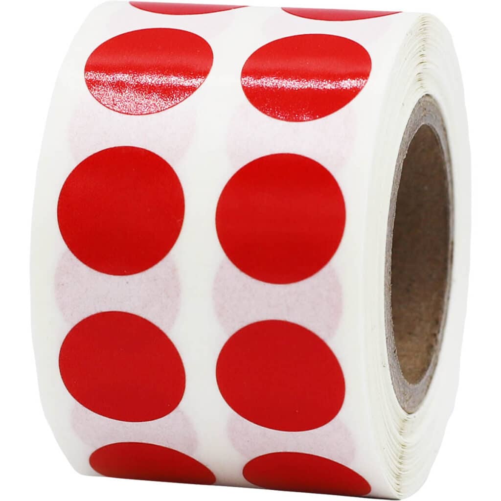 100 Clear Vinyl Waterproof Round Stickers - 5cm Diameter, Transparent Dot Labels