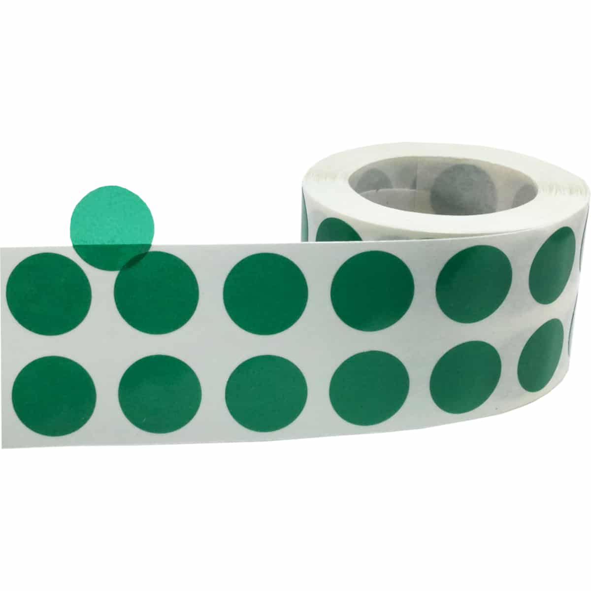 Green Transparent Dot Stickers 1/2" Round Quantity 1,000
