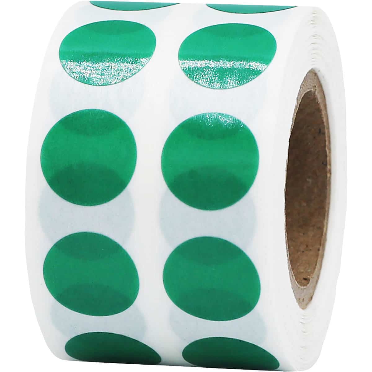 Green Transparent Dot Stickers 1/2" Round Quantity 1,000