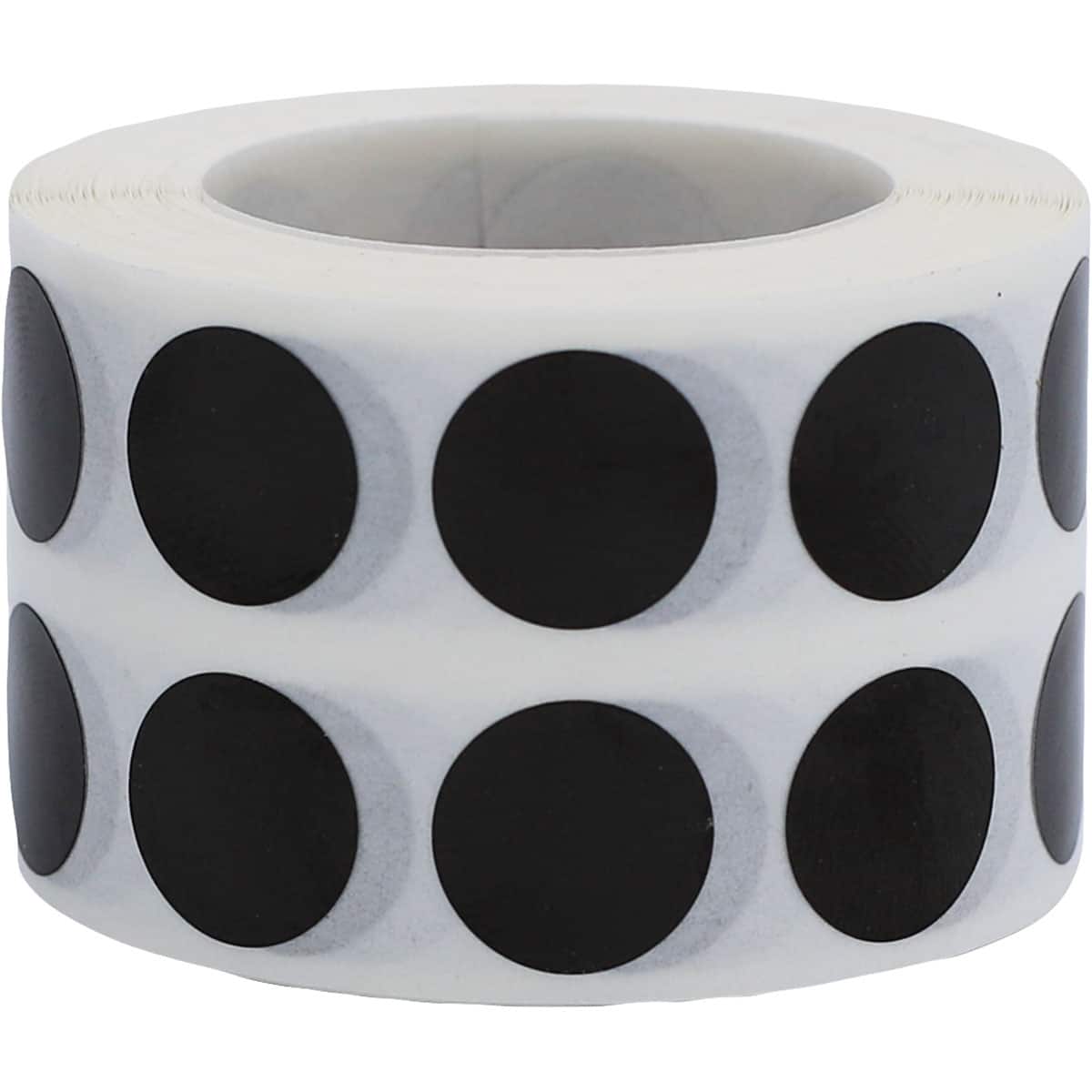 Small Black Dot Stickers 1/2" Round QTY 1,000