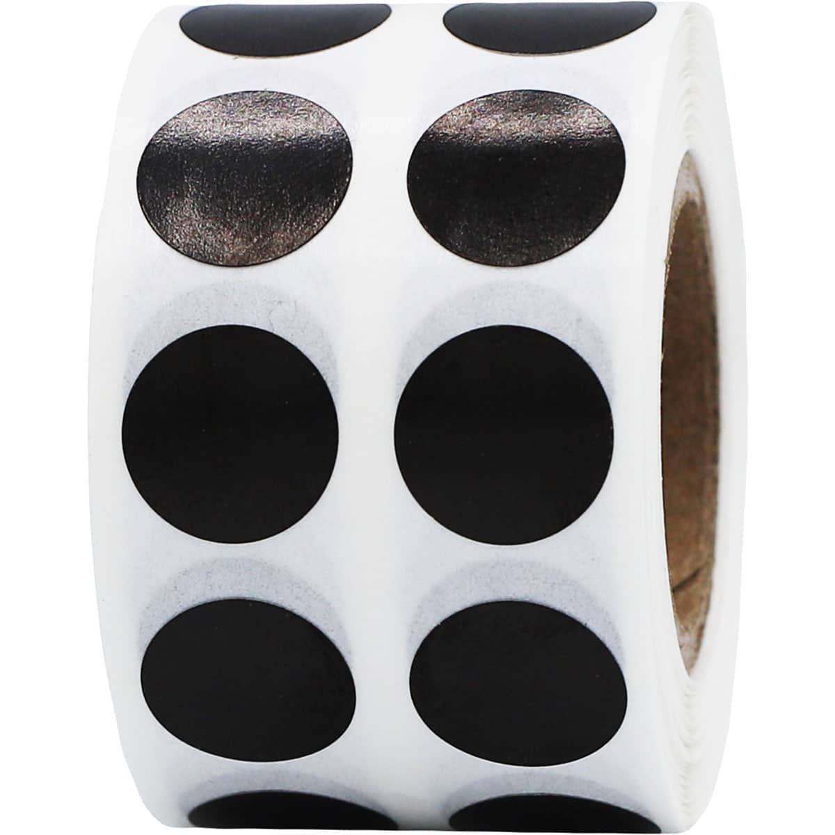 Small Black Dot Stickers 1/2" Round QTY 1,000