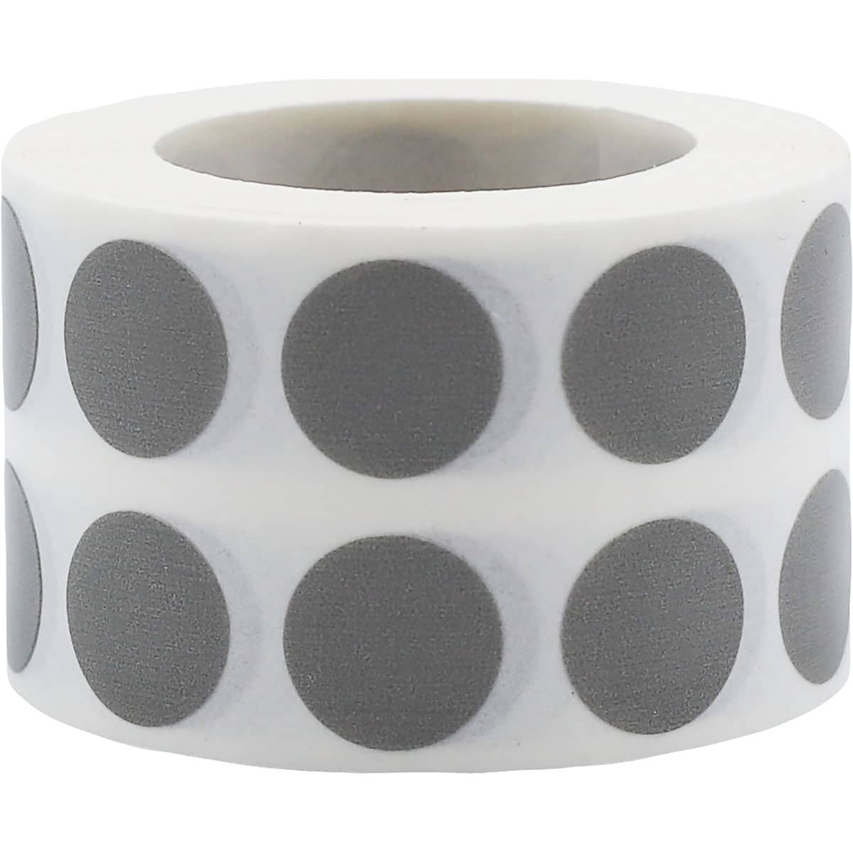 Small Grey Dot Stickers 1/2" Round QTY 1,000