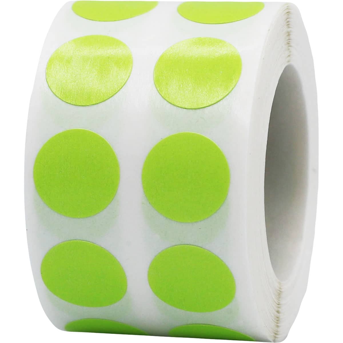 Small Hot Green Dot Stickers 1/2" Round QTY 1,000
