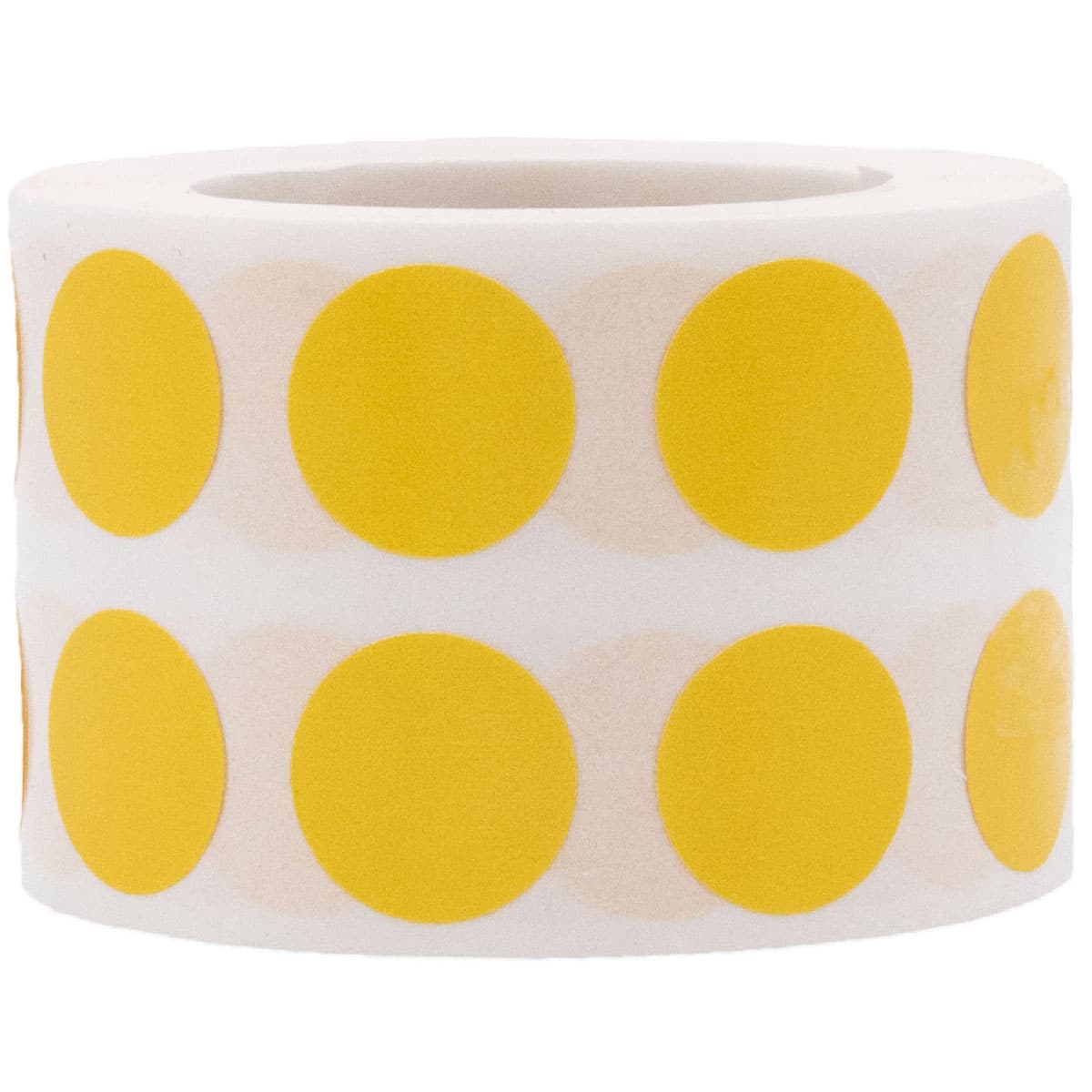 Small Yellow Dot Stickers 1/2" Round QTY 1,000