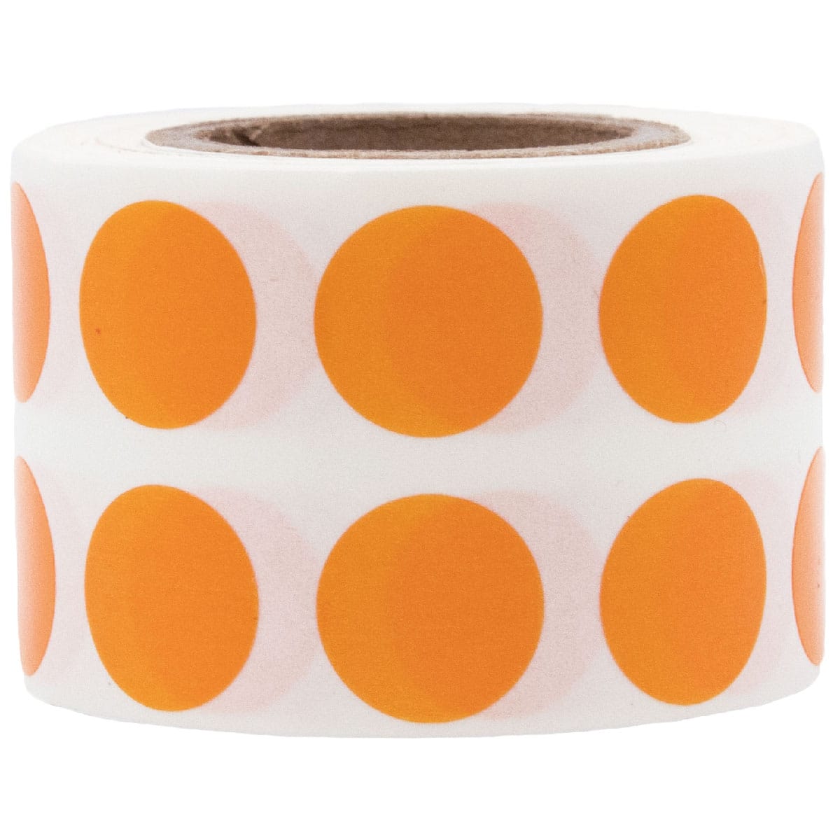 Small Orange Dot Stickers 1/2" Round QTY 1,000
