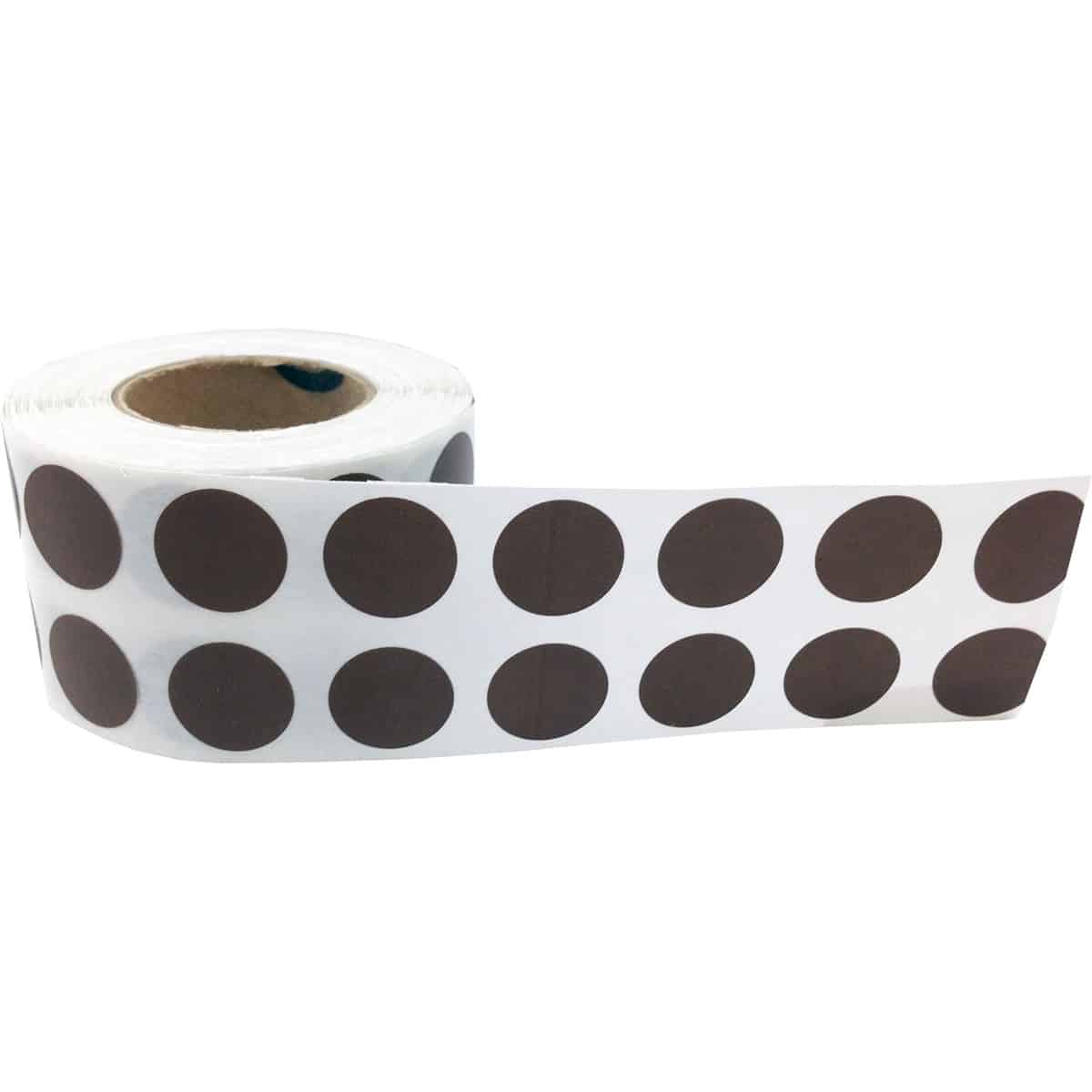 Small Brown Dot Stickers 1/2" Round QTY 1,000