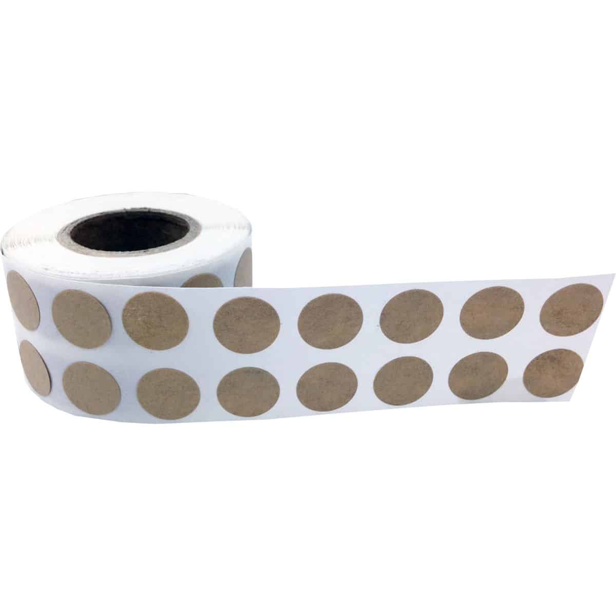 Small Brown Kraft Dot Stickers 1/2" Round QTY 1,000
