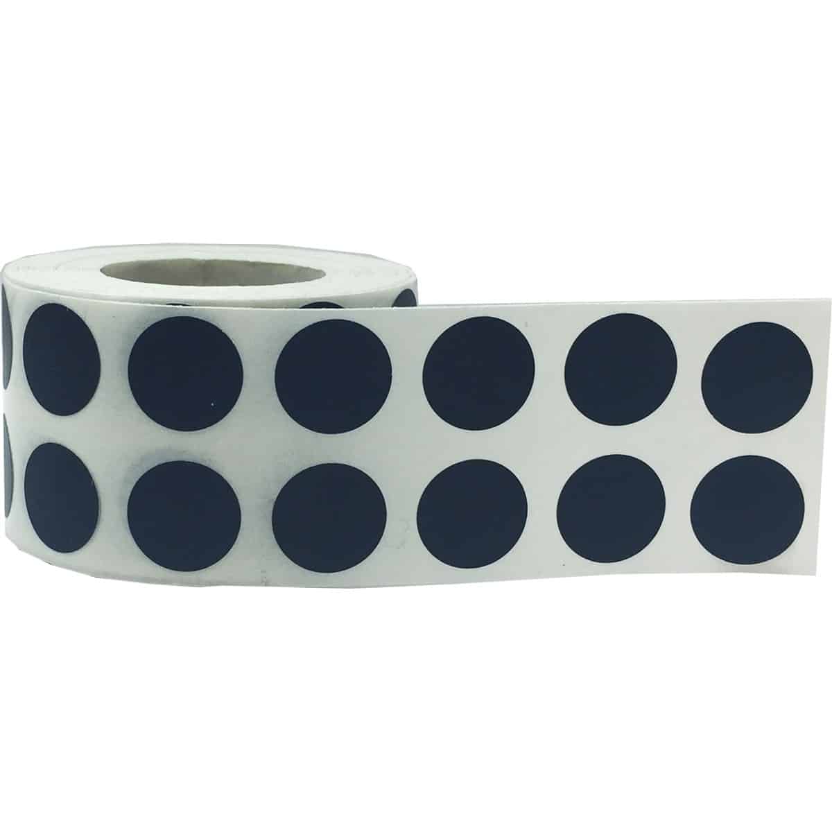Small Navy Blue Dot Stickers 1/2" Round QTY 1,000