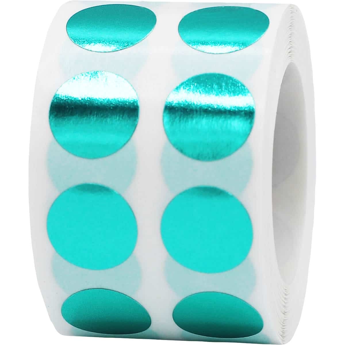 Small Metallic Green Dot Stickers 1/2" Round QTY 1,000