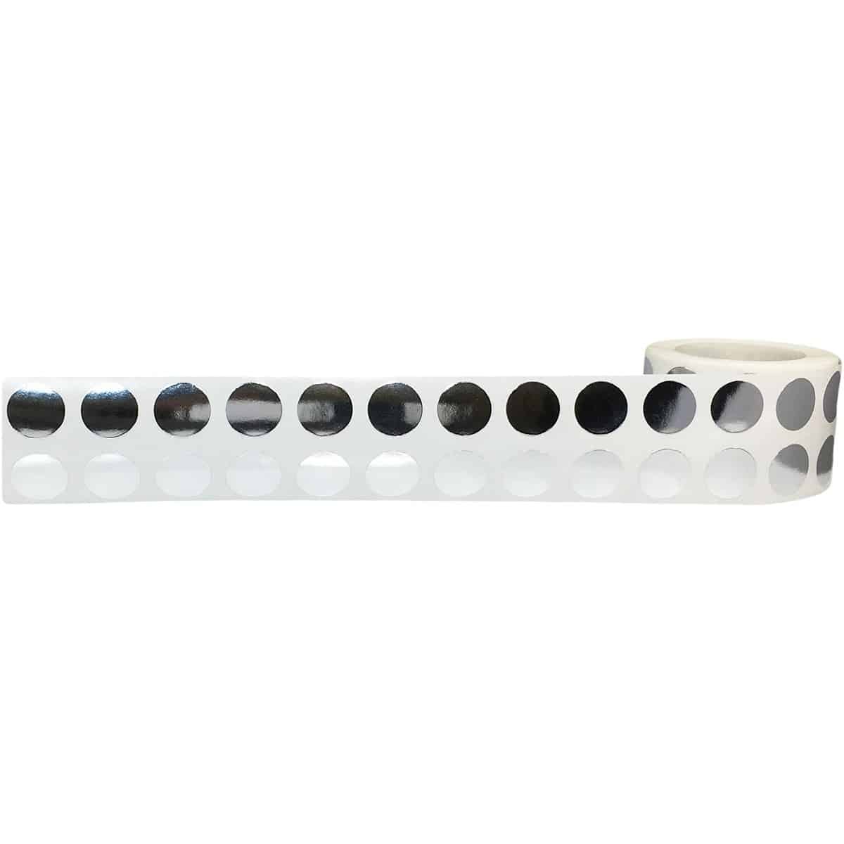 Small Metallic Silver Dot Stickers 1/2" Round QTY 1,000 Small Metallic Silver Dot Stickers 1/2" Round QTY 1,000