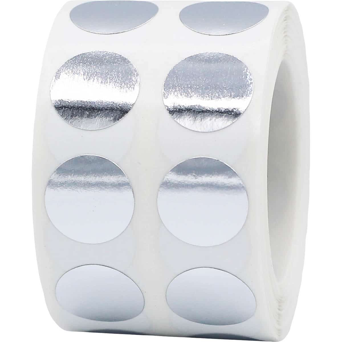 Small Metallic Silver Dot Stickers 1/2" Round QTY 1,000 Small Metallic Silver Dot Stickers 1/2" Round QTY 1,000