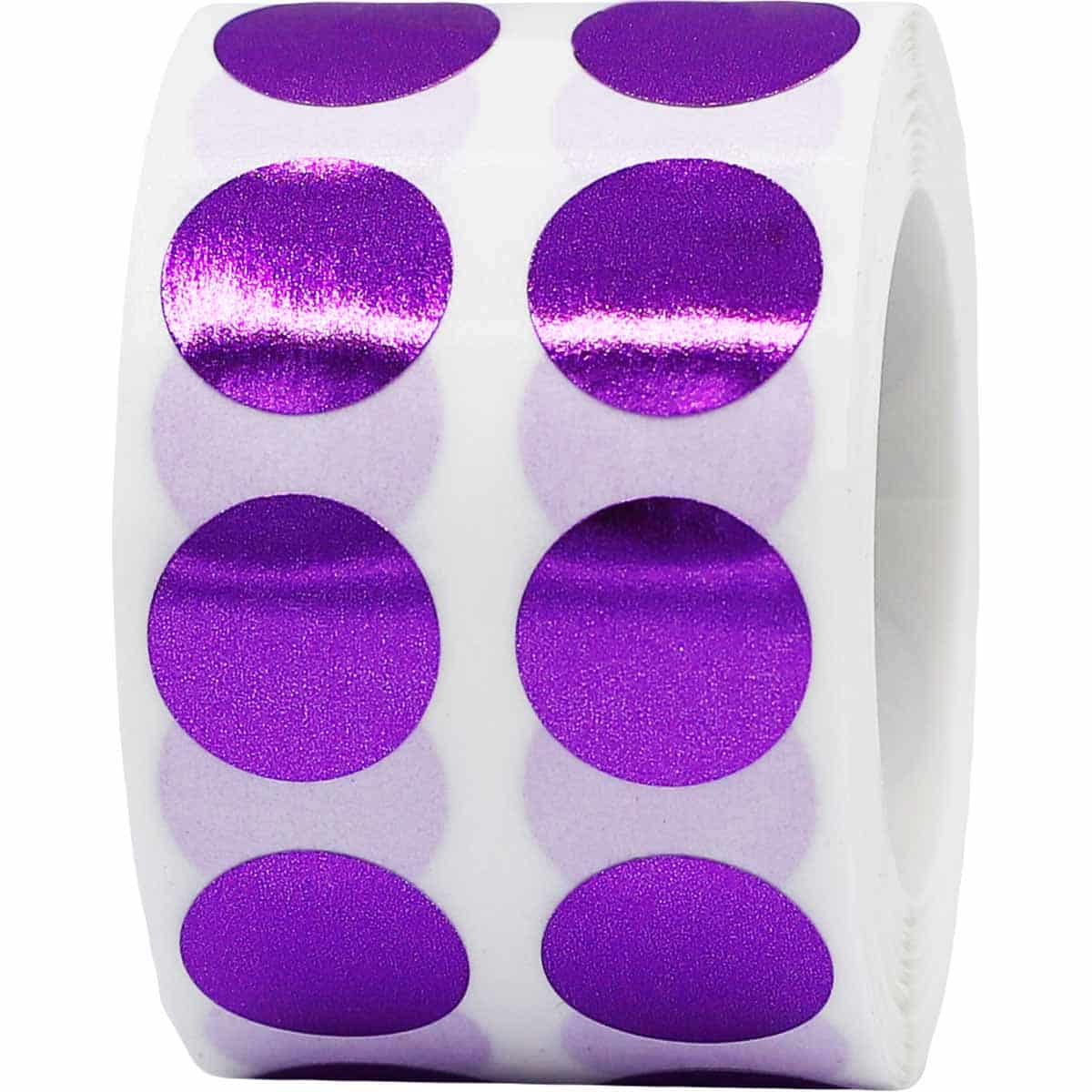 Small Metallic Purple Dot Stickers 1/2" Round QTY 1,000 Small Metallic Purple Dot Stickers 1/2" Round QTY 1,000