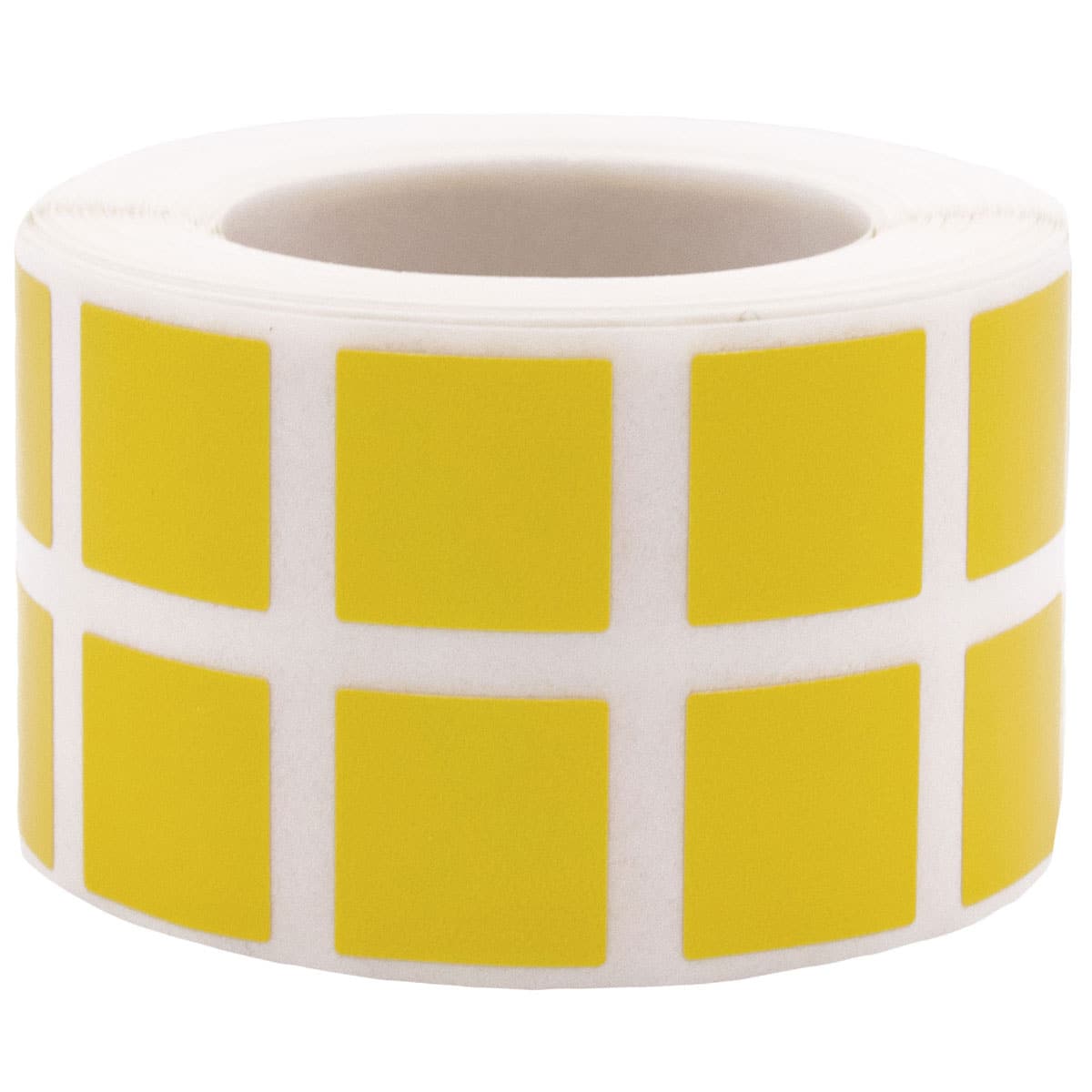 Small Yellow Colored Stickers 1/2" Square Quantity 1,000