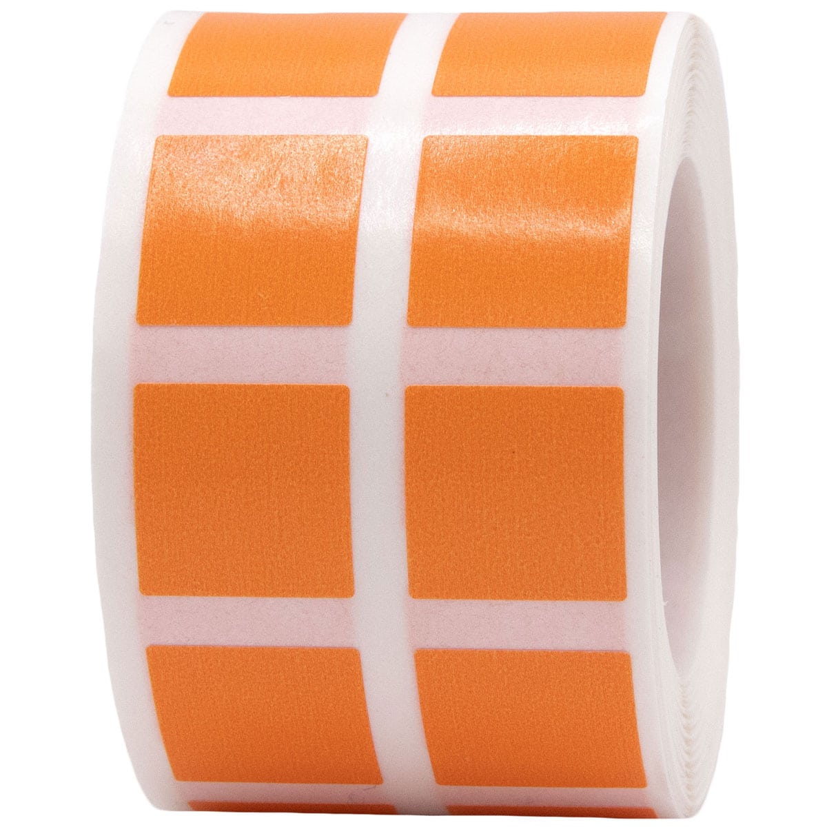 Small Orange Stickers 1/2" Square Quantity 1,000