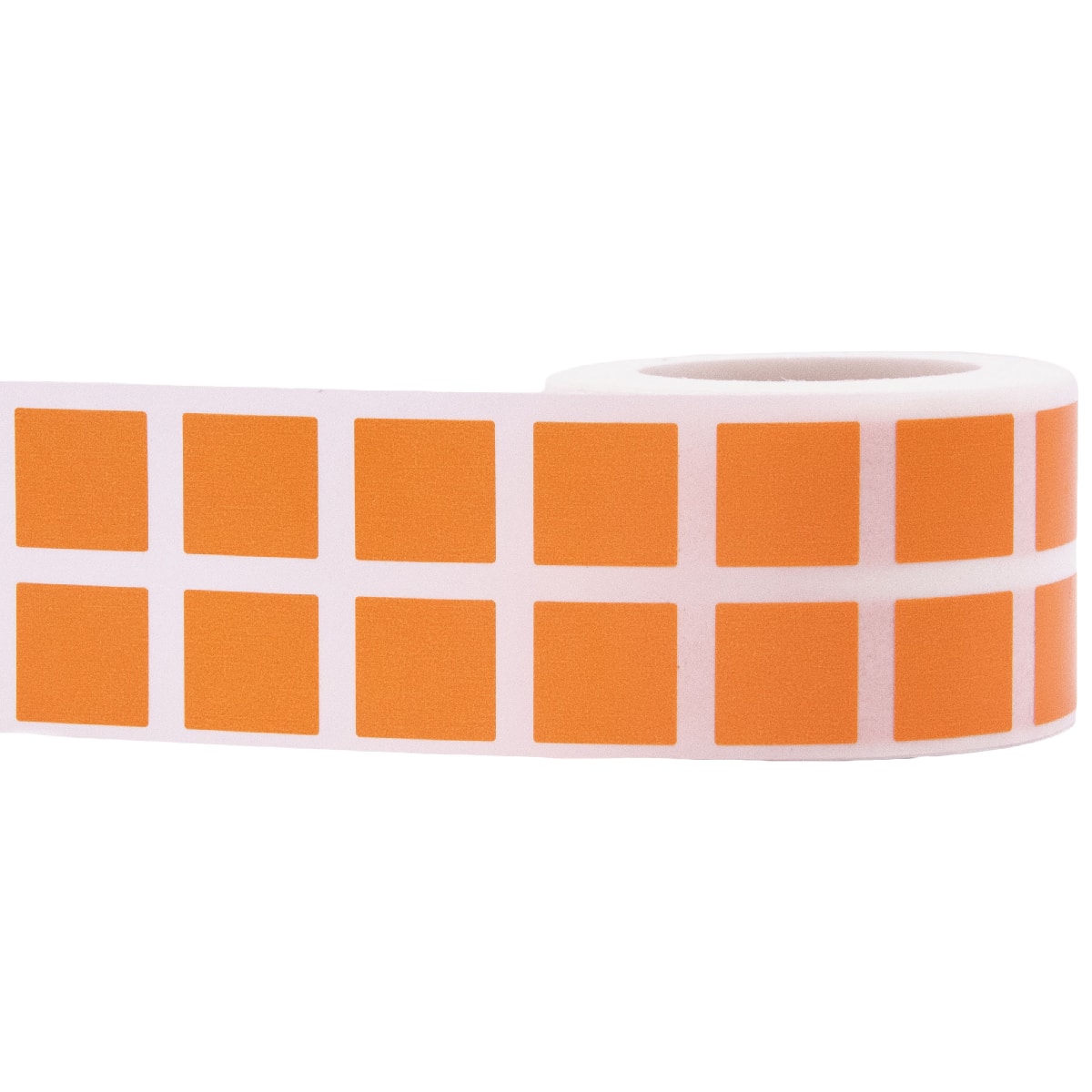 Small Orange Stickers 1/2" Square Quantity 1,000