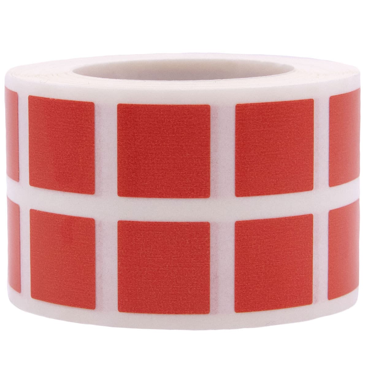 Small Red Stickers 1/2" Square Quantity 1,000