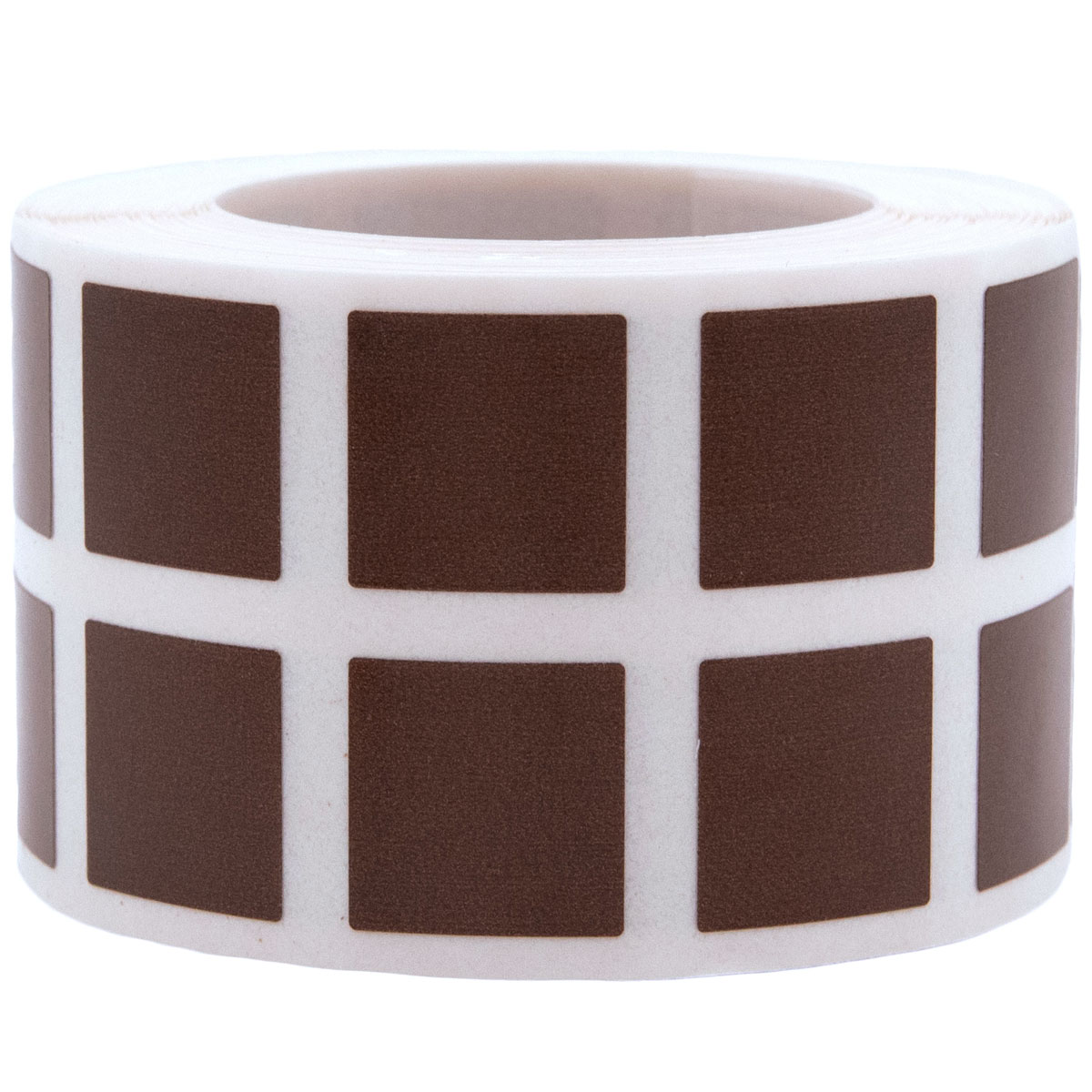 Small Brown Stickers 1/2" Square Quantity 1,000 Small Brown Stickers 1/2" Square Quantity 1,000