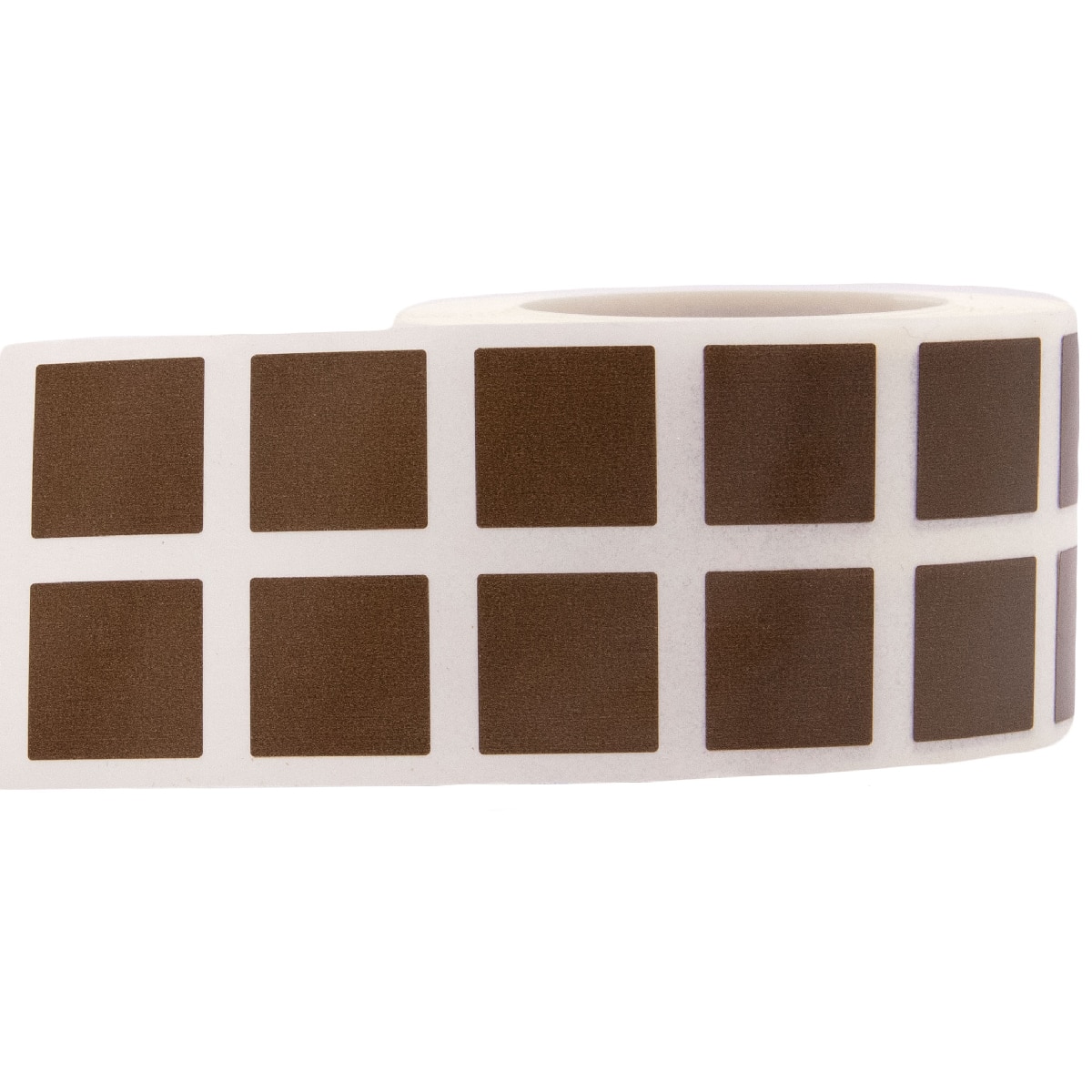 Small Brown Stickers 1/2" Square Quantity 1,000 Small Brown Stickers 1/2" Square Quantity 1,000