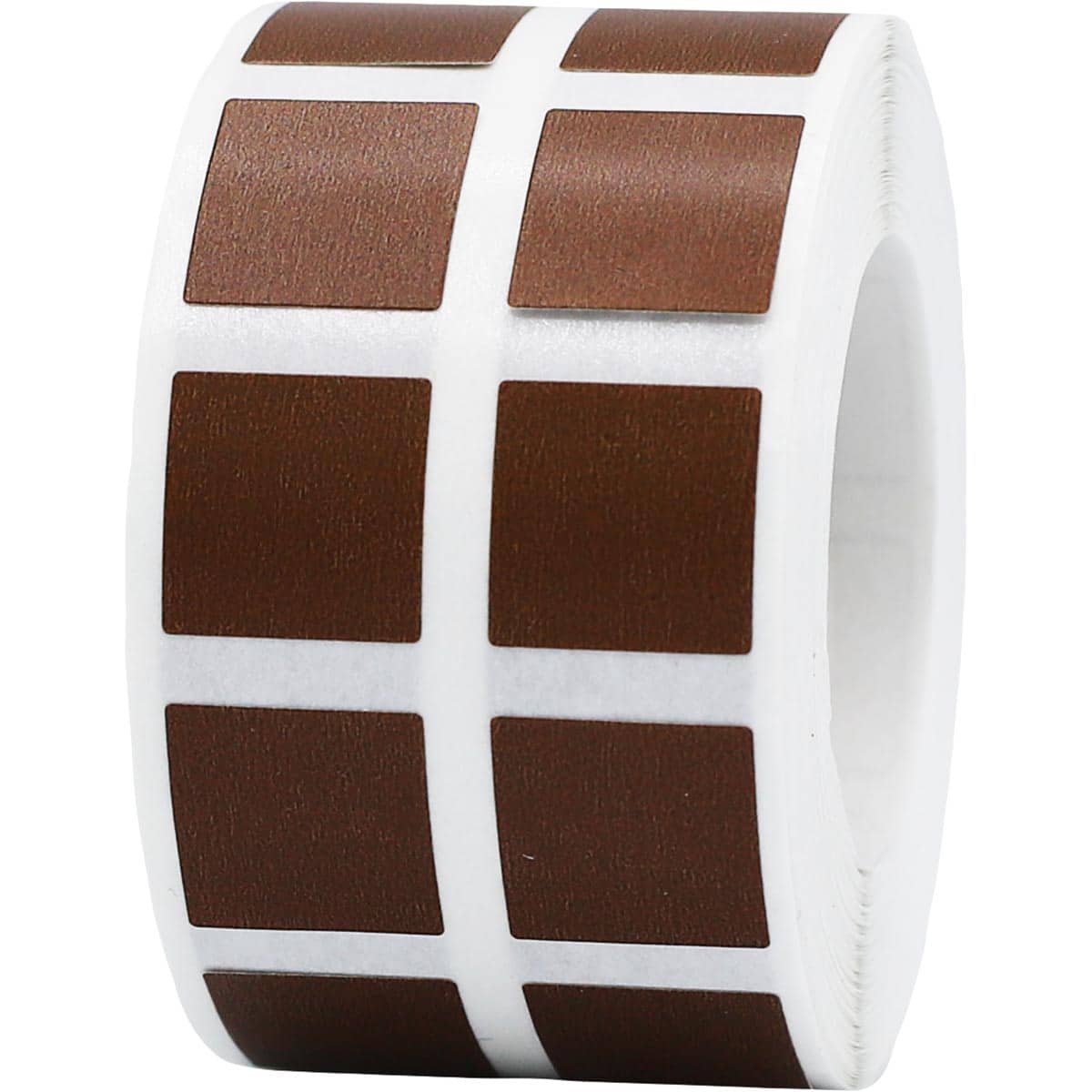 Small Brown Stickers 1/2" Square Quantity 1,000 Small Brown Stickers 1/2" Square Quantity 1,000