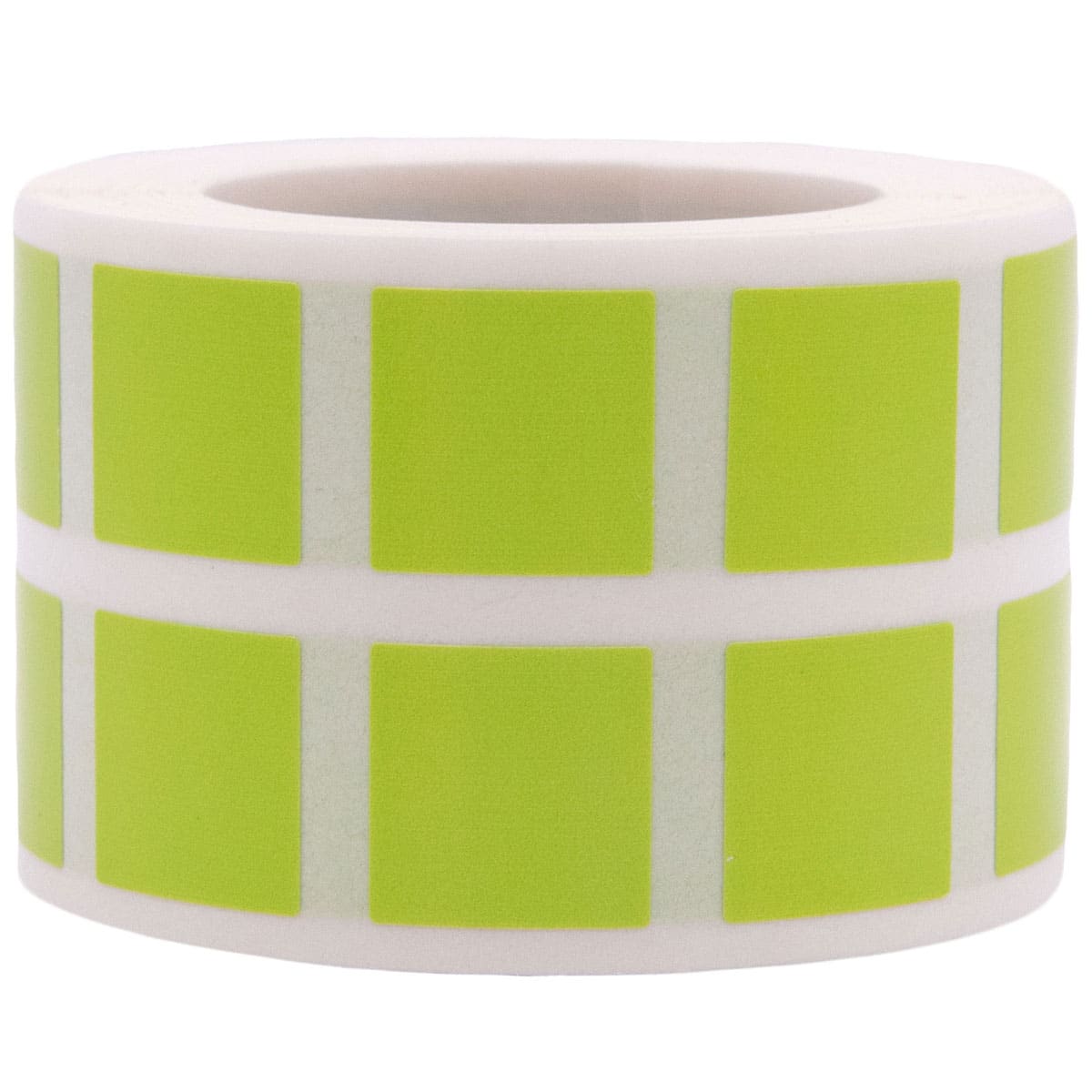 Small Hot Green Stickers 1/2" Square Quantity 1,000 Small Hot Green Stickers 1/2" Square Quantity 1,000
