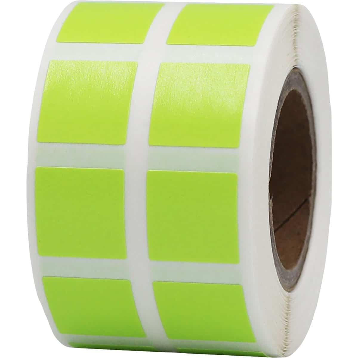 Small Hot Green Stickers 1/2" Square Quantity 1,000 Small Hot Green Stickers 1/2" Square Quantity 1,000