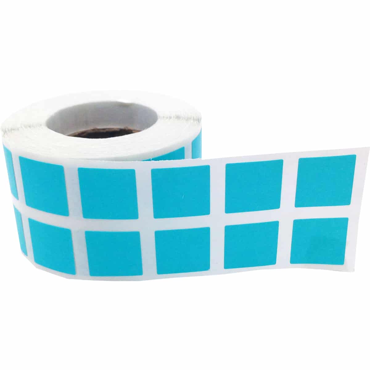 Small Teal Stickers 1/2" Square Quantity 1,000 Small Teal Stickers 1/2" Square Quantity 1,000