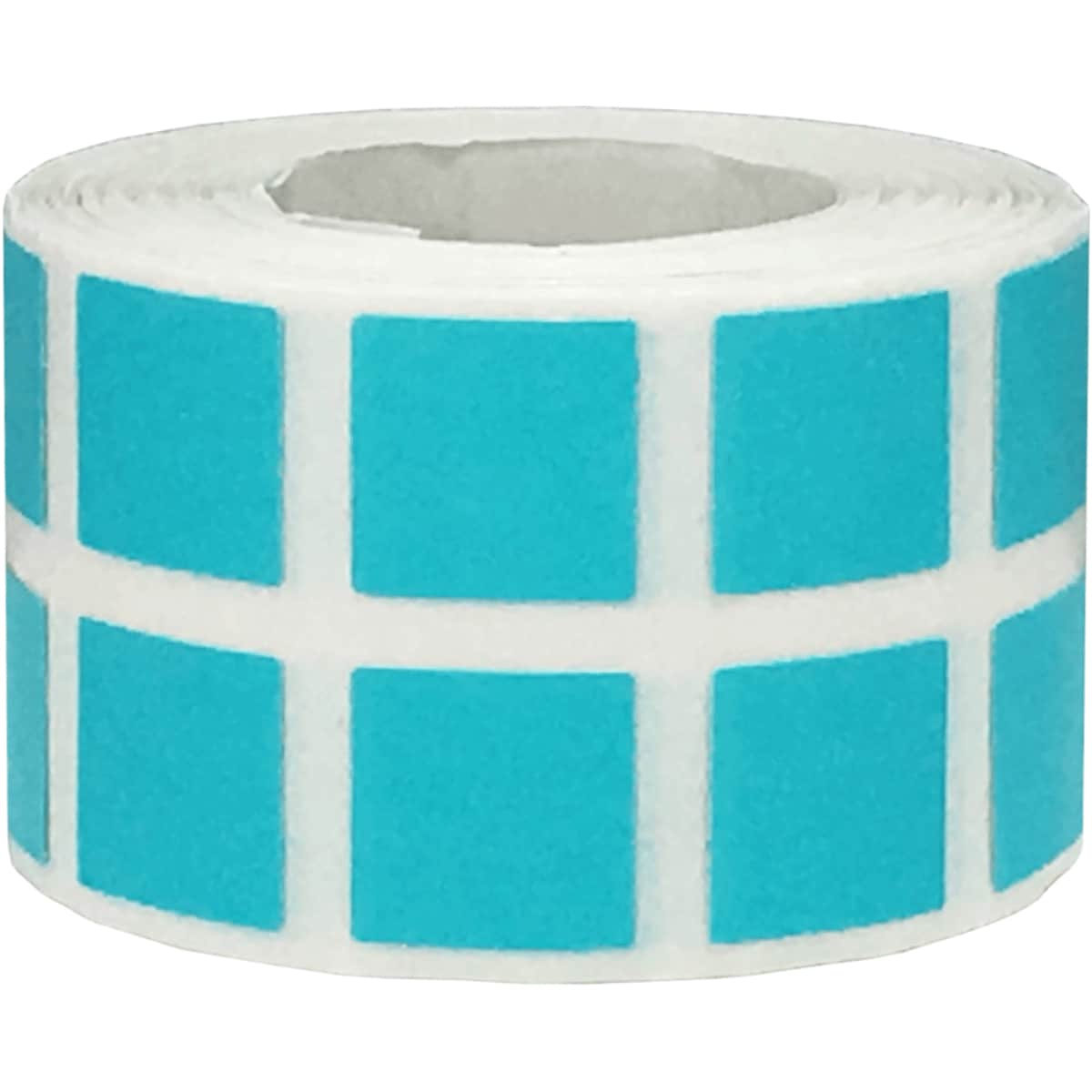Small Teal Stickers 1/2" Square Quantity 1,000 Small Teal Stickers 1/2" Square Quantity 1,000