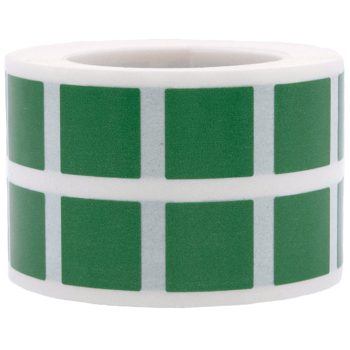 Small Green Stickers 1/2" Square Quantity 1,000