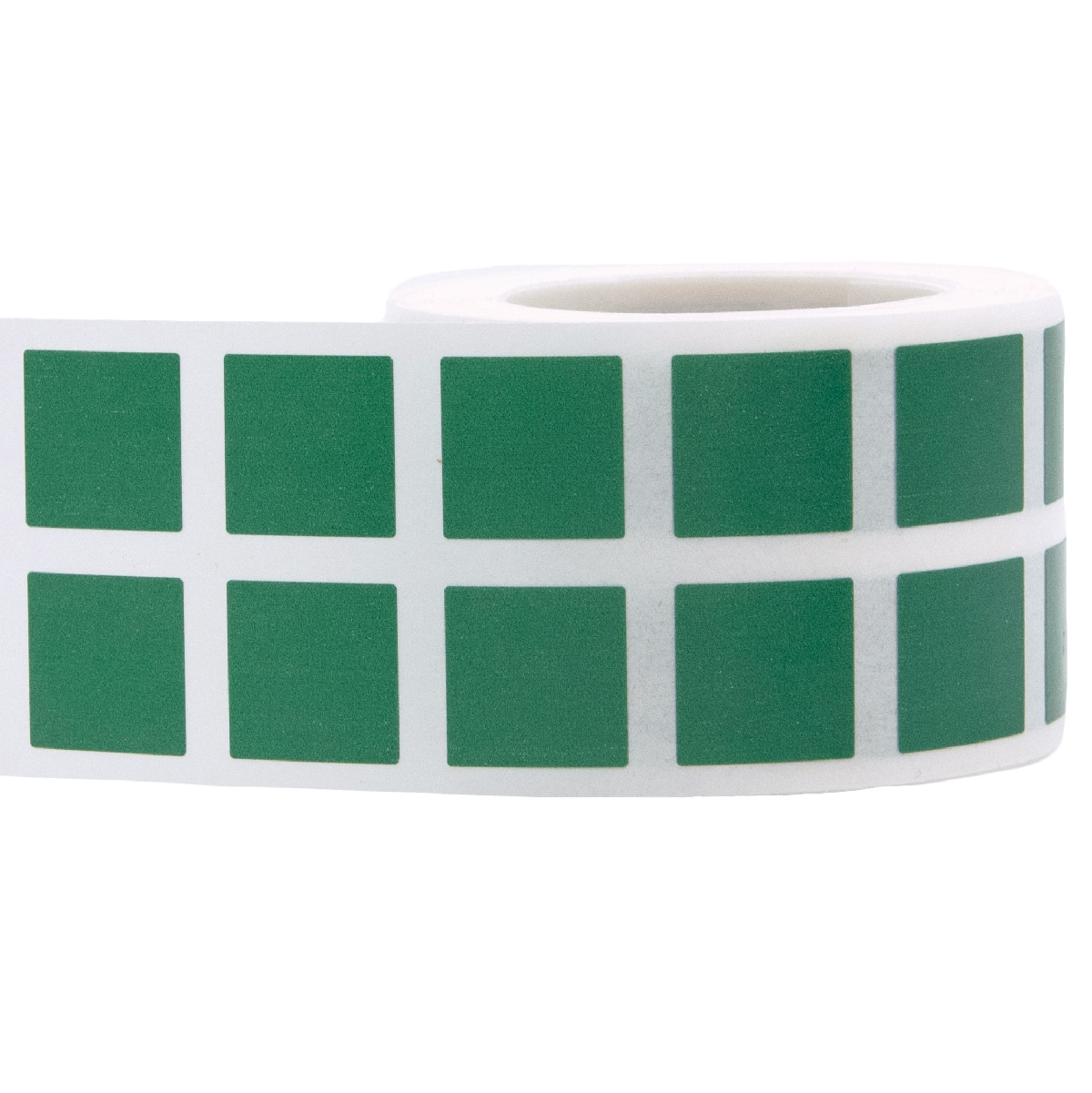 Small Green Stickers 1/2" Square Quantity 1,000