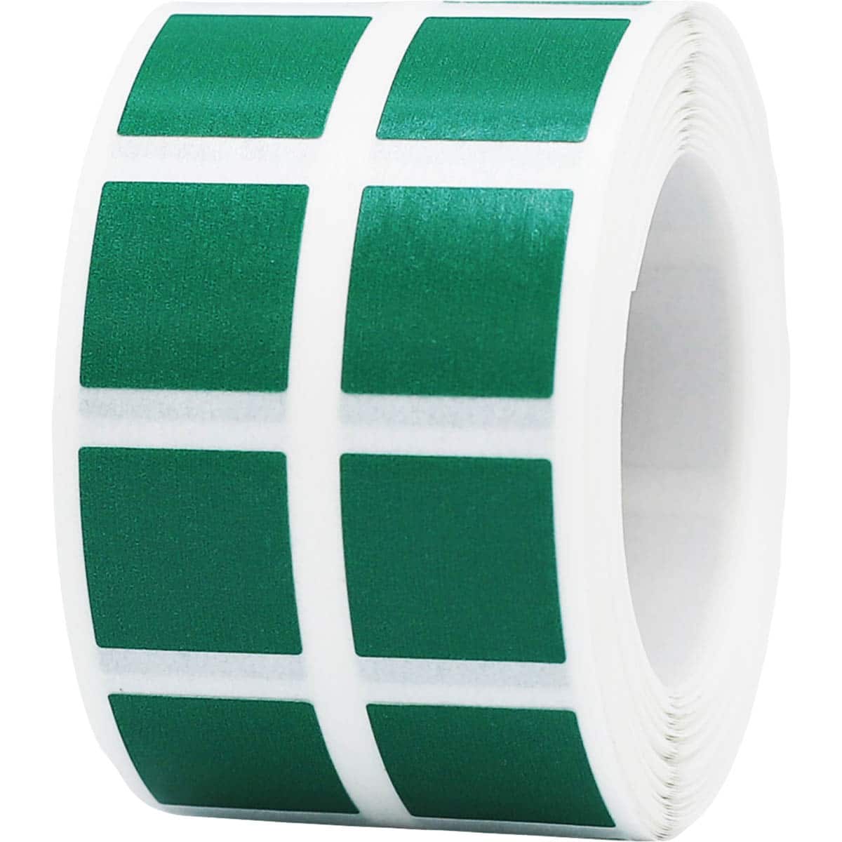 Small Green Stickers 1/2" Square Quantity 1,000