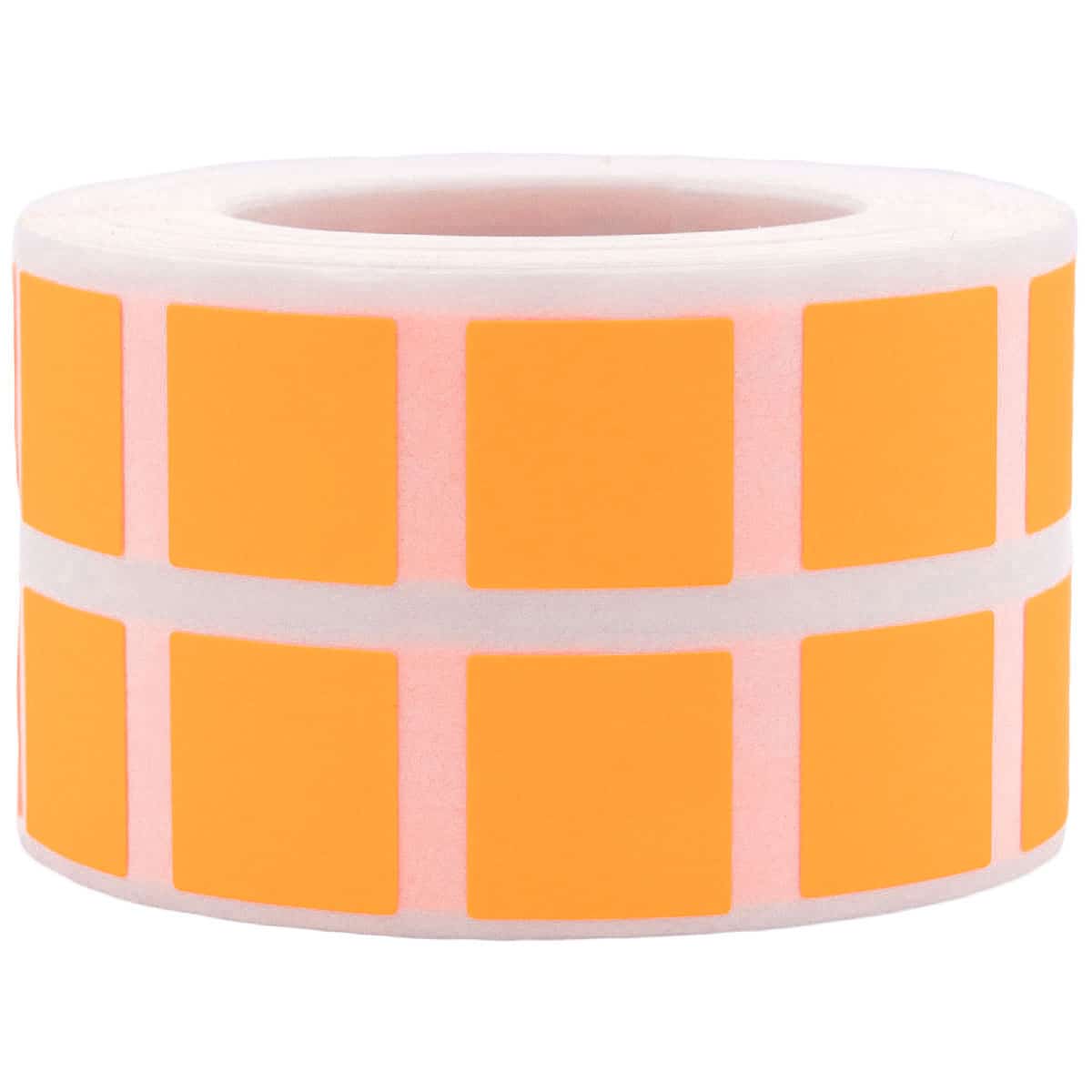 Small Fluorescent Orange Stickers 1/2" Square Quantity 1,000 Small Fluorescent Orange Stickers 1/2" Square Quantity 1,000